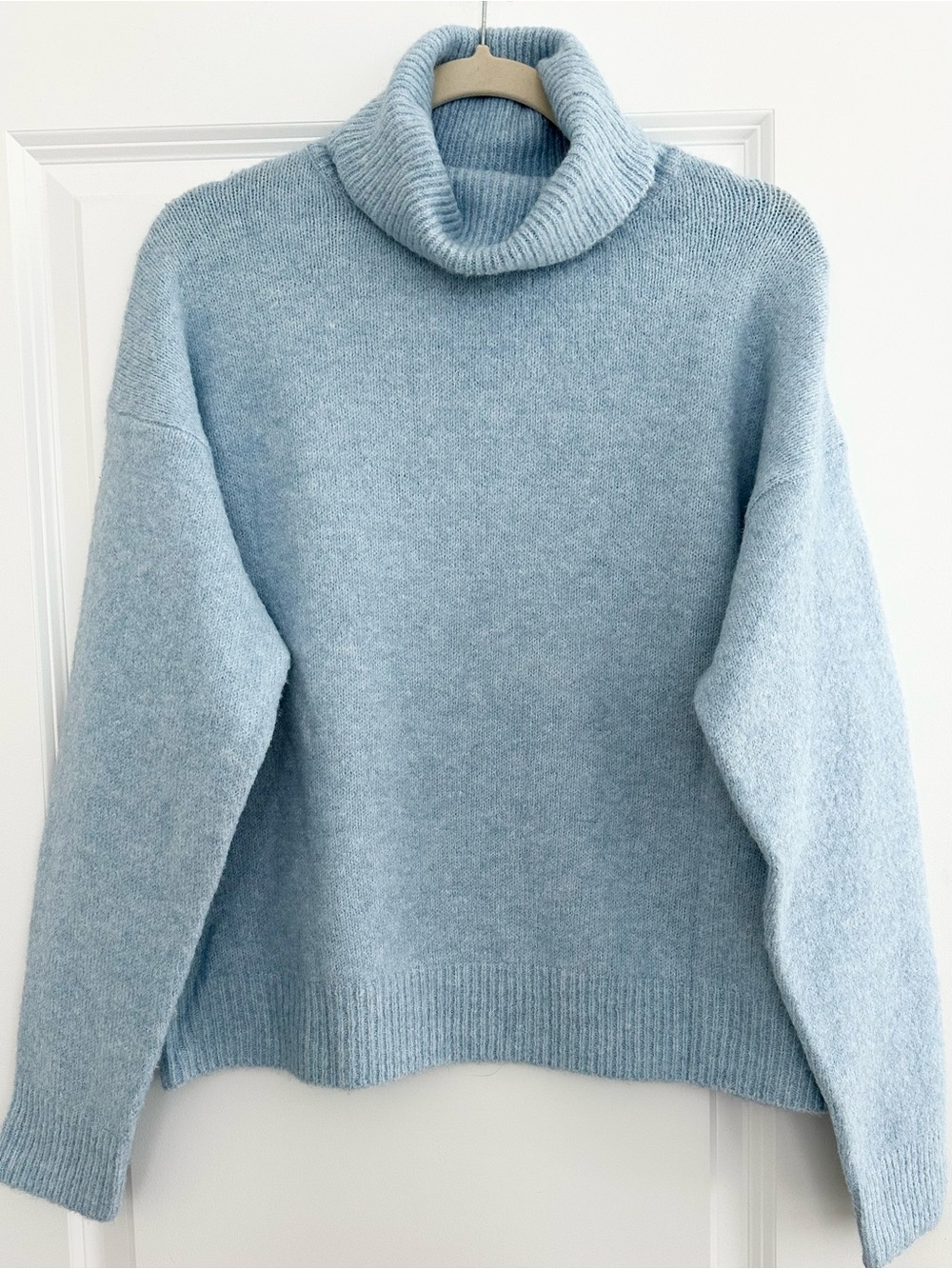 Anthropologie - Lili Sidonio x Molly Bracken Blue Oversized Turtleneck Sweater